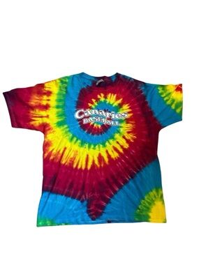 Sioux Falls Canaries Tie Dye Short Sleeve T-Shirt Minor Leagues XL Unisex